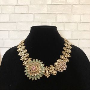 🌻Zara Gemstone Statement Necklace Pink Blue